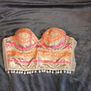 Topshop | Cropped Top Bralette | Neon Tribal | 6